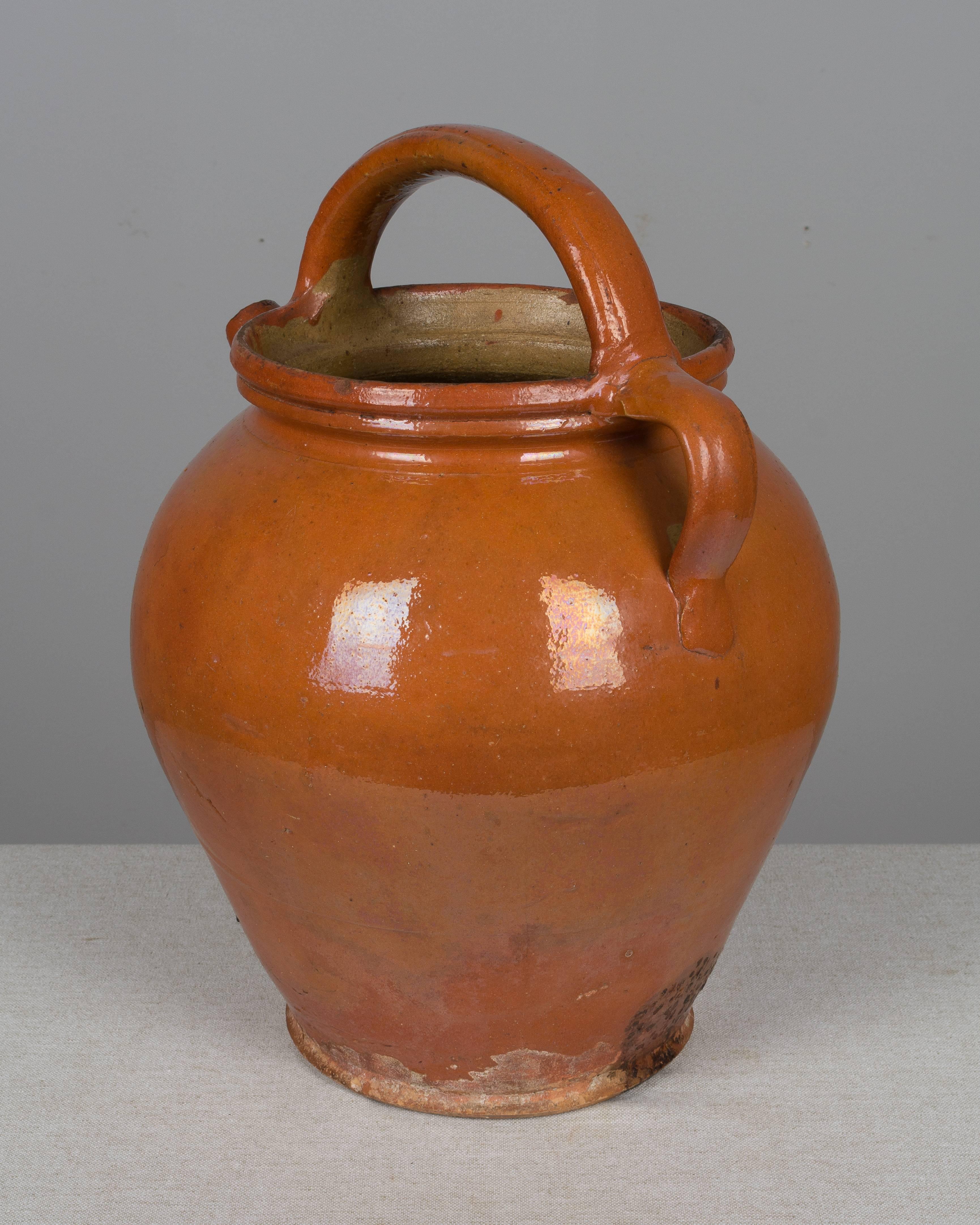 French Glazed Terracotta Jug In Excellent Condition In Winter Park, FL