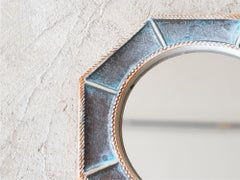 French Glazed Terracotta Mirror c. 1970s