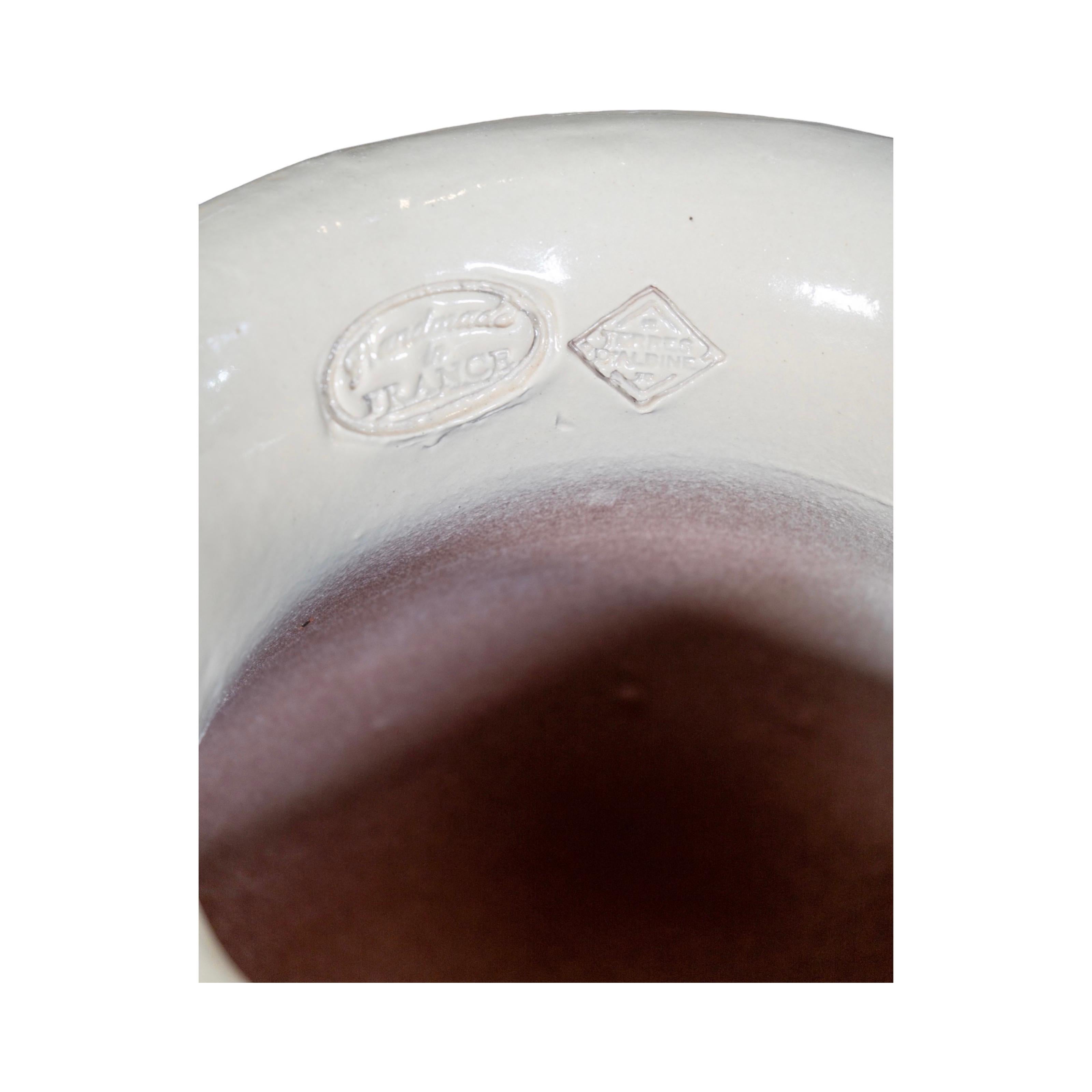 Contemporary French Glazed Terracotta Oil JAR (21. Jahrhundert und zeitgenössisch) im Angebot