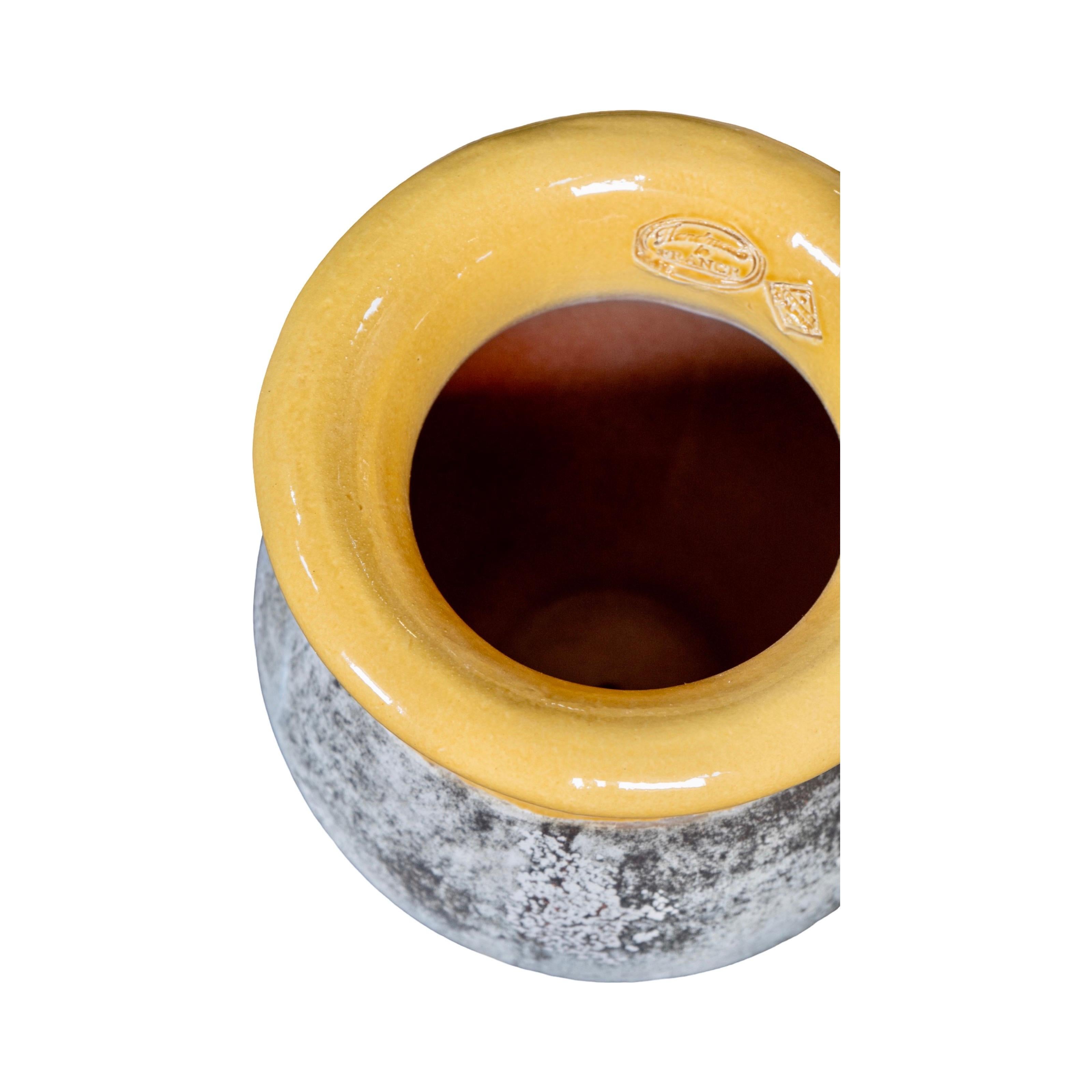 Contemporary French Glazed Terracotta Oil Jar For Sale 2