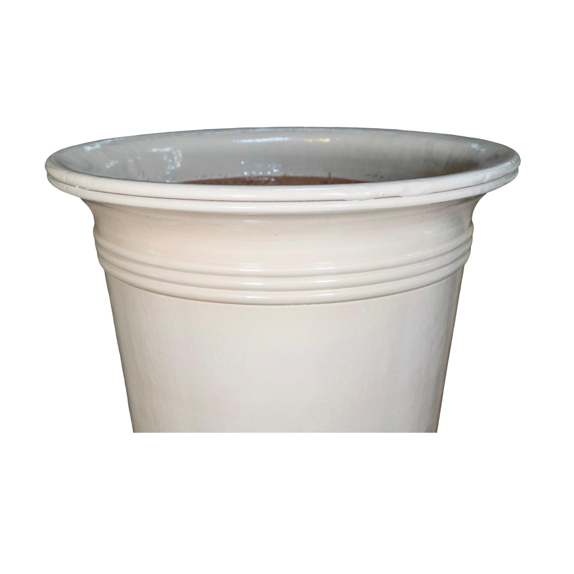 Contemporary French Terracotta Glazed Art Deco Vase For Sale 3
