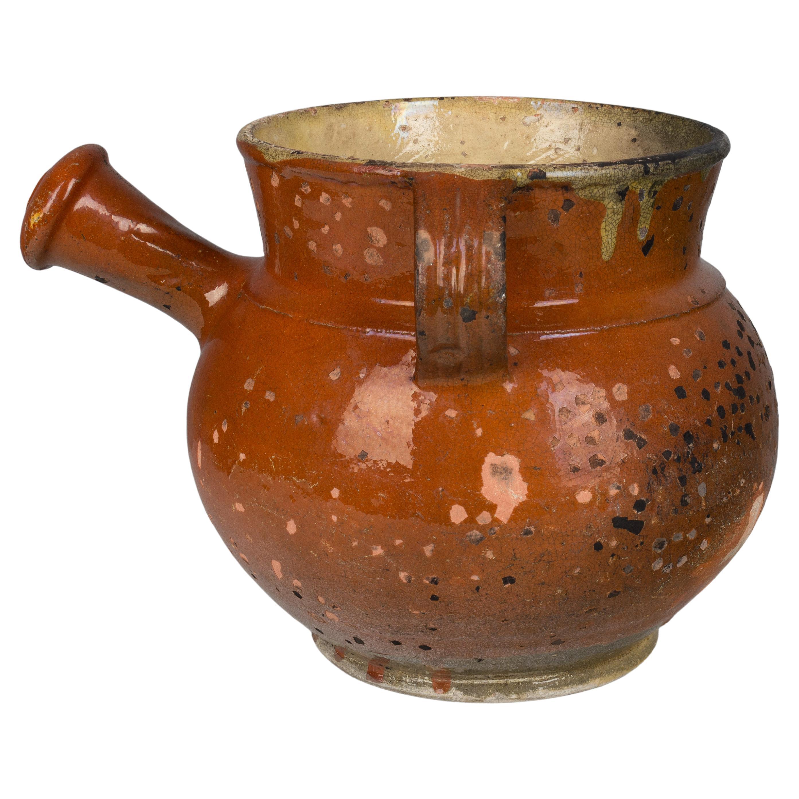 Vaso in terracotta smaltata francese