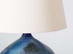 French Glazed Terracotta Table Lamp c. 1970