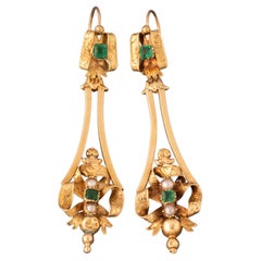 French Gold 19th Century Earrings