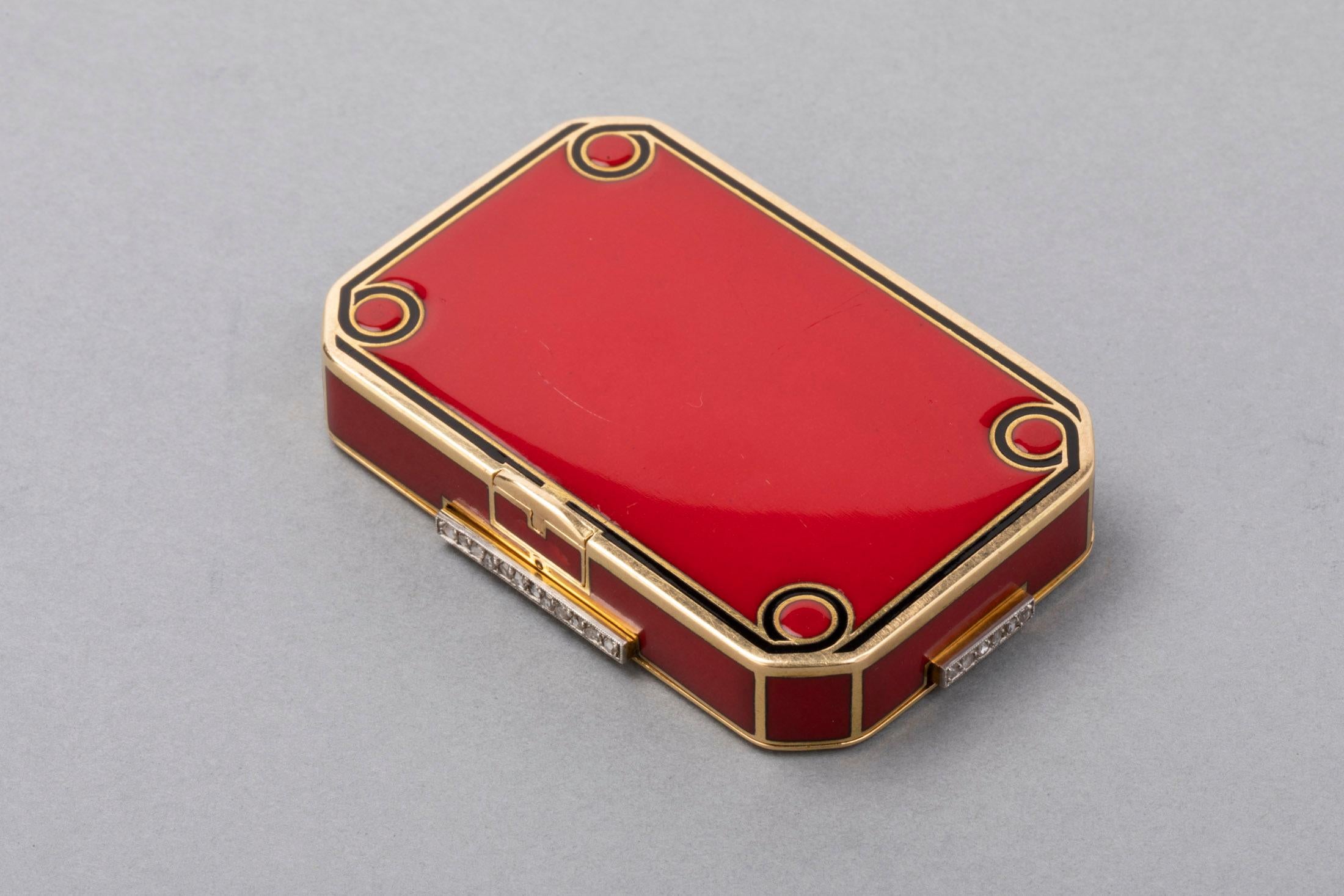 French Gold and Enamel Art Deco Minaudière Box 5