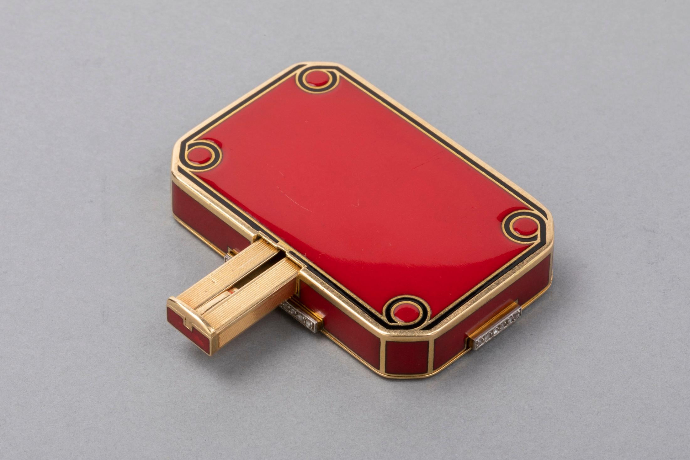French Gold and Enamel Art Deco Minaudière Box 6