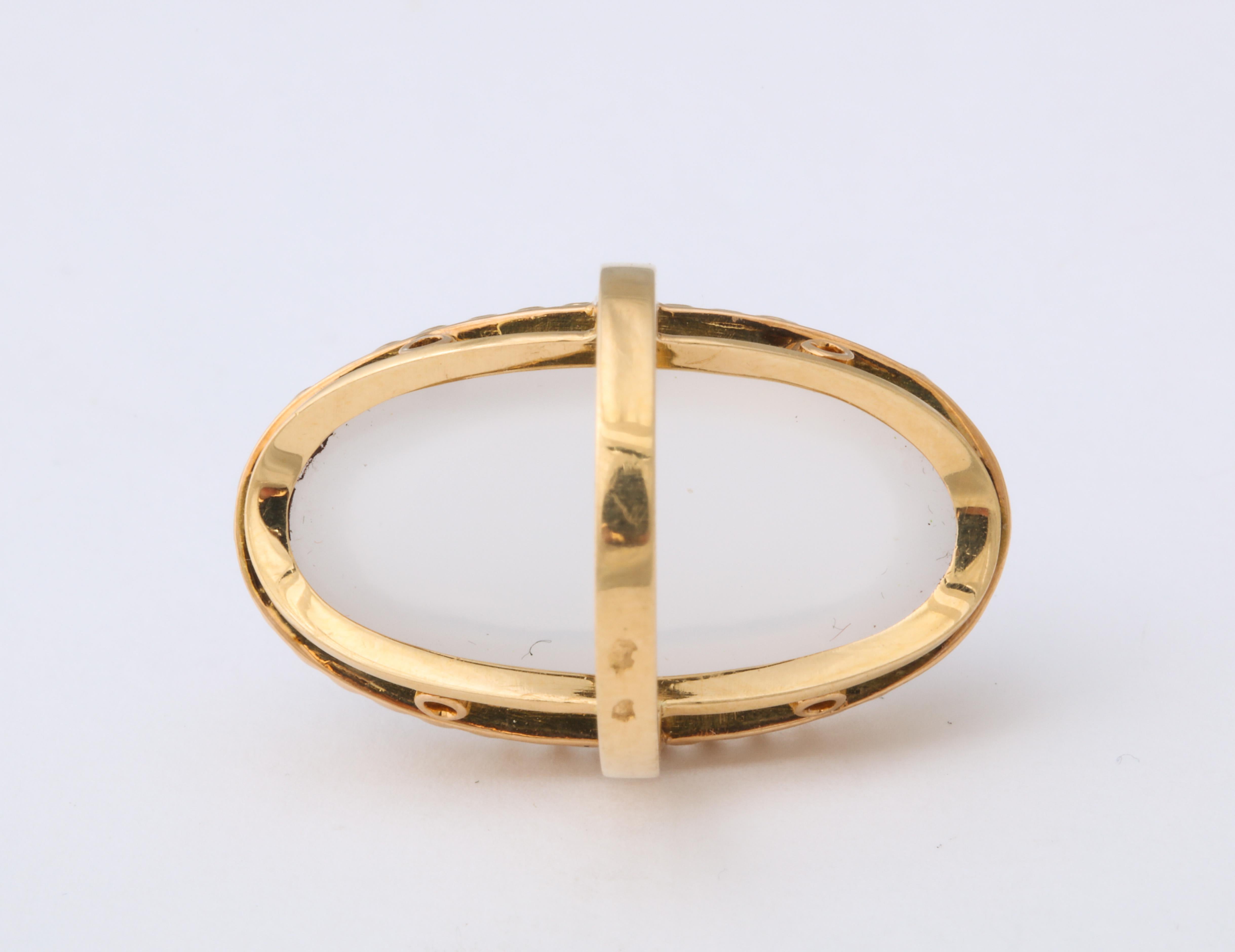 Women's French Gold and Moonstone Ring
