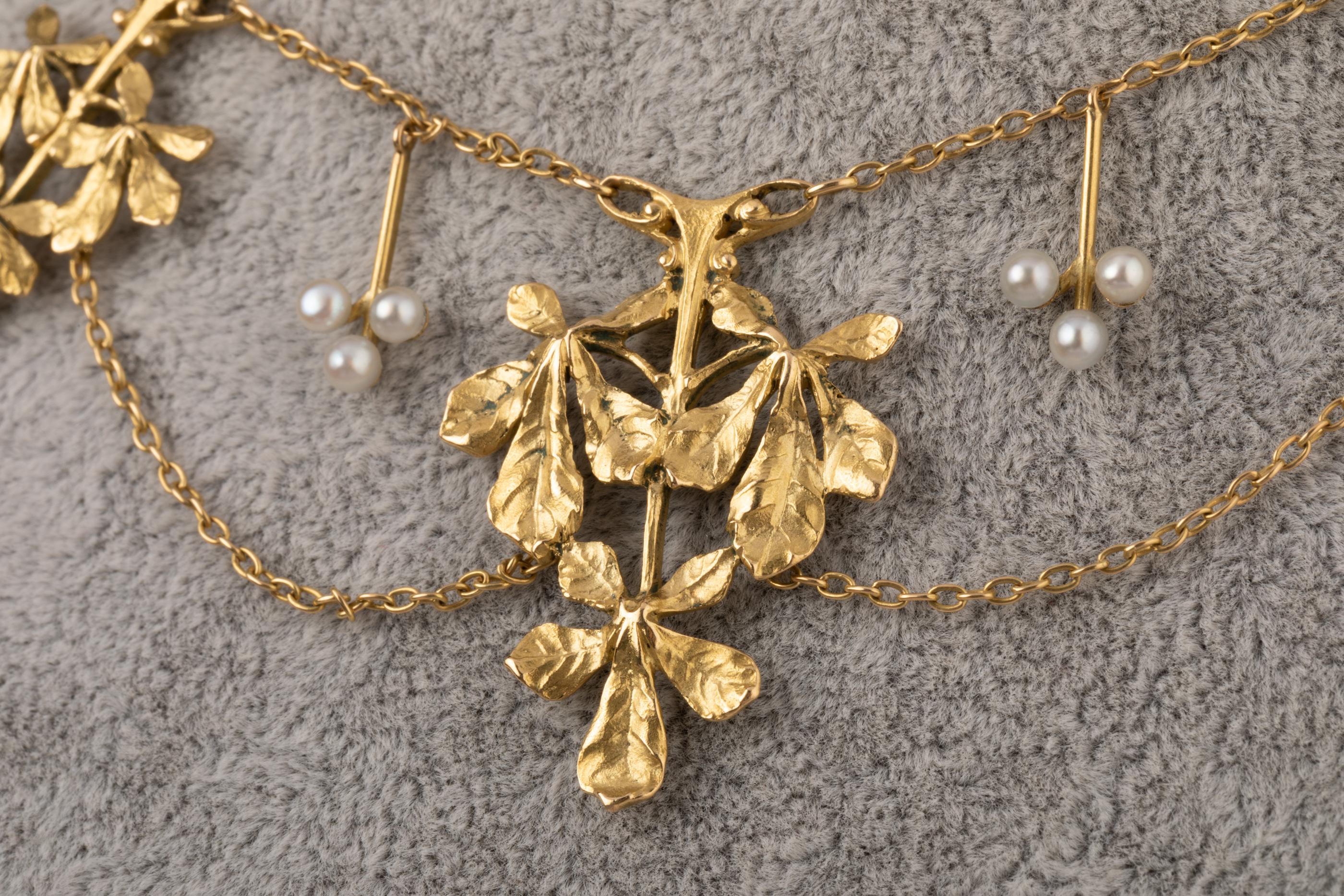 french gold necklace