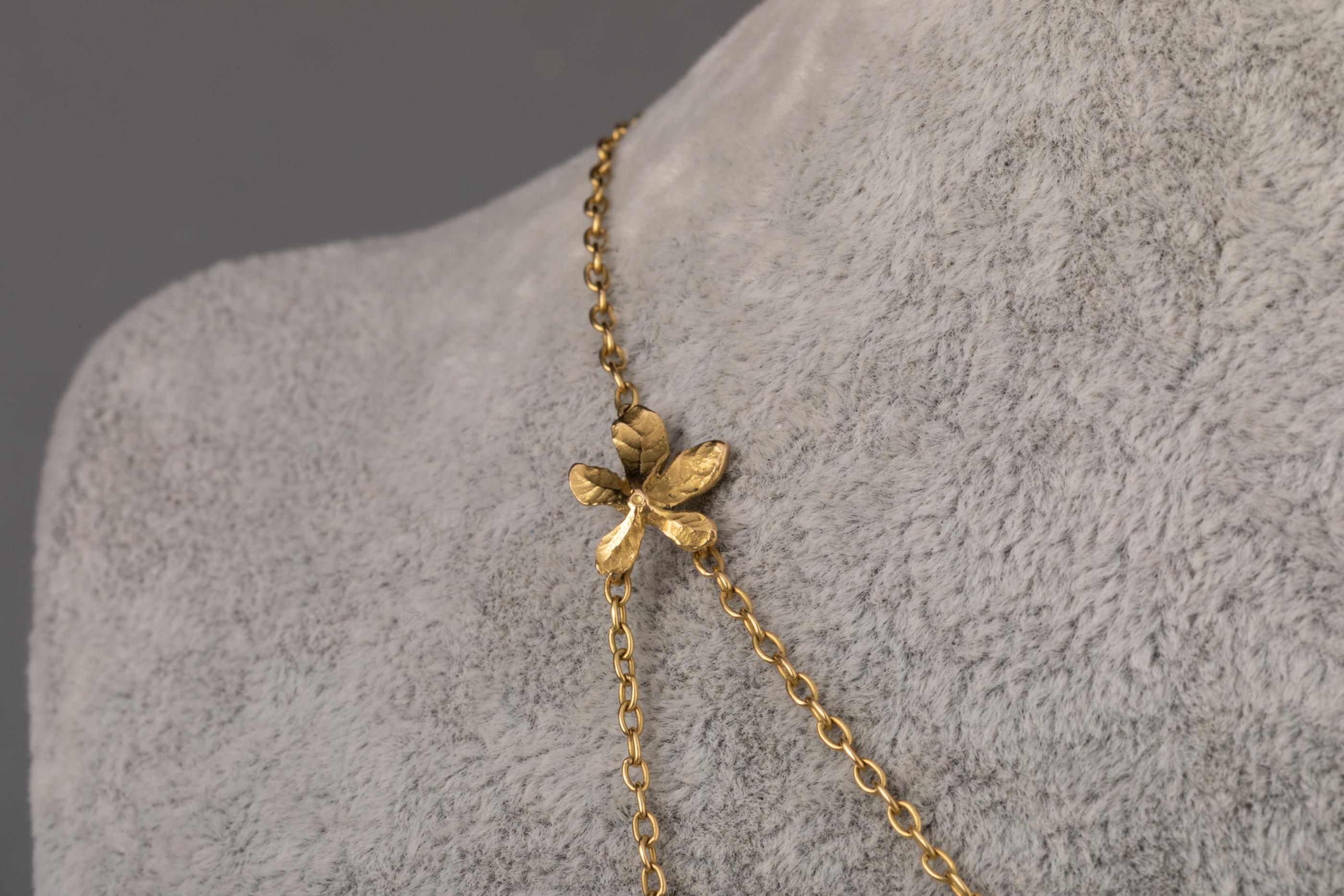 French Gold Art Nouveau Necklace 1