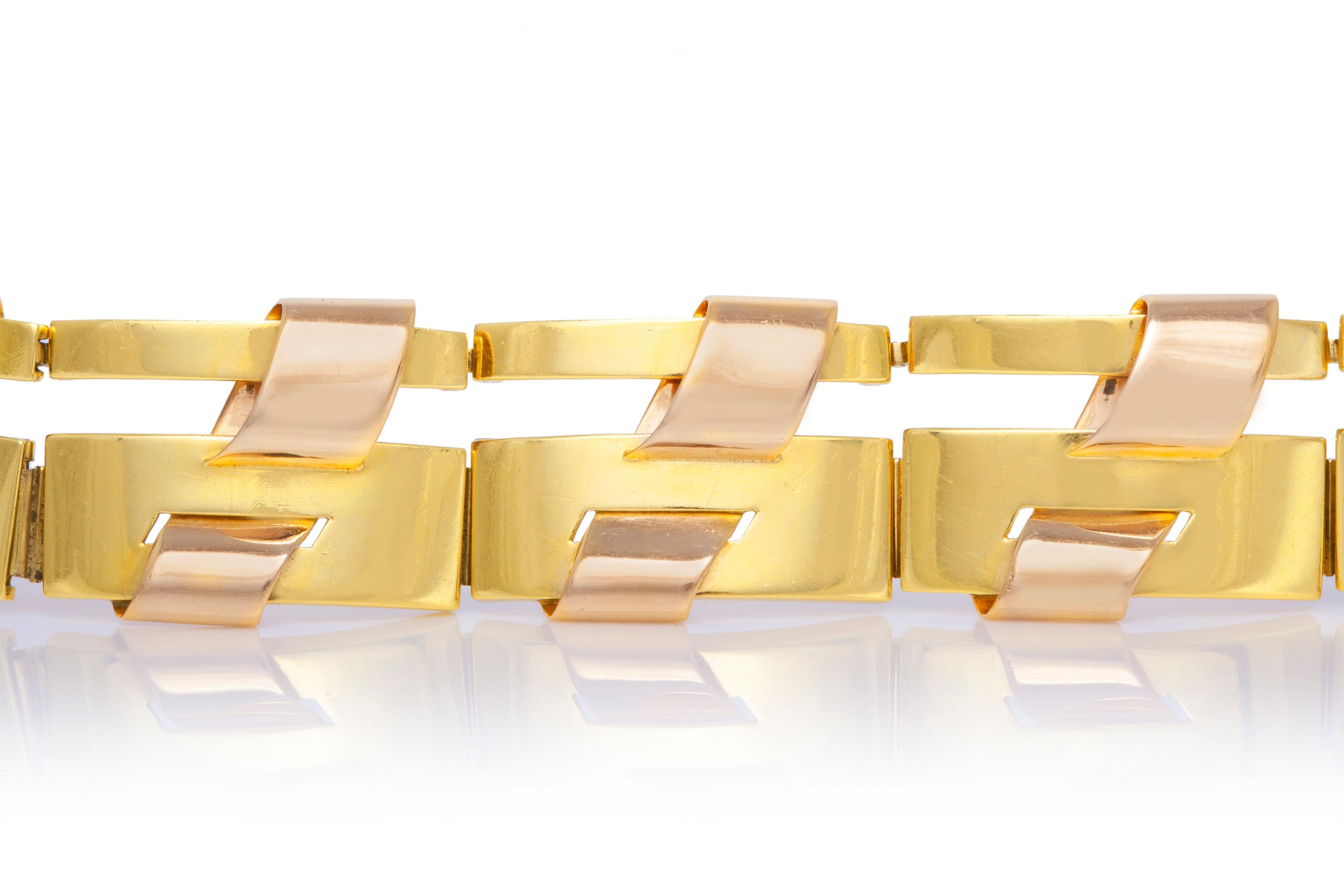 Women's or Men's French Gold Bracelet For Sale