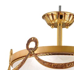 Französische Gold-Deckenleuchte