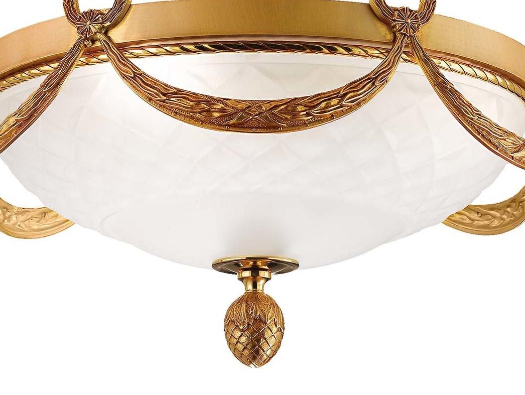 Italian French Gold Ceiling Light For Sale