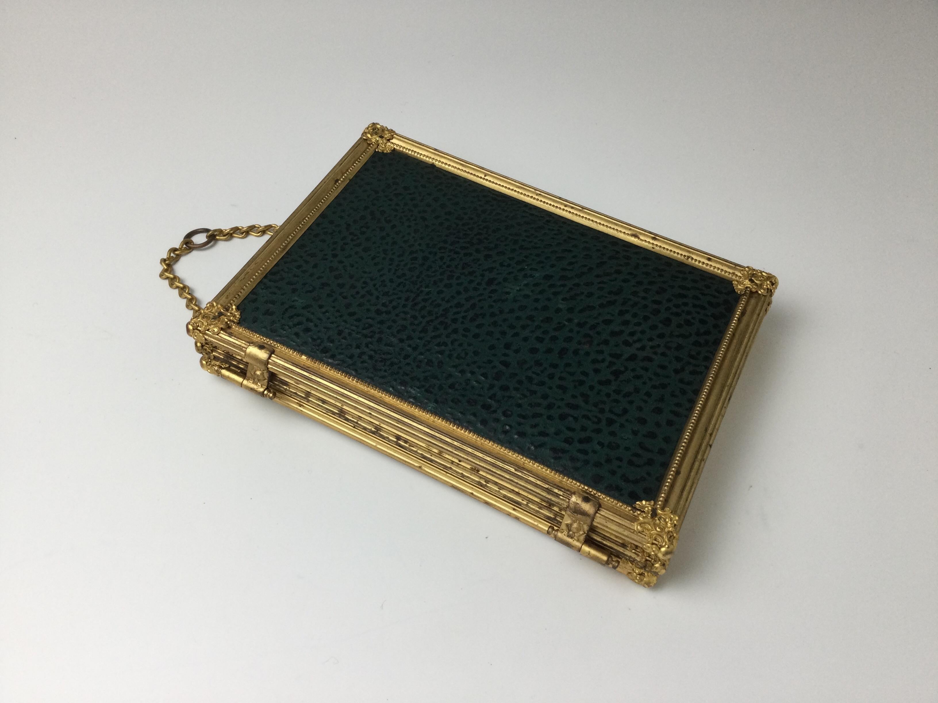 French Gold Gilded Tri Fold Travel Dresser Mirror 2