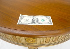 French Gold Gilt Fine Carved 48" Walnut Oval Top Dining Center Table Stunning!