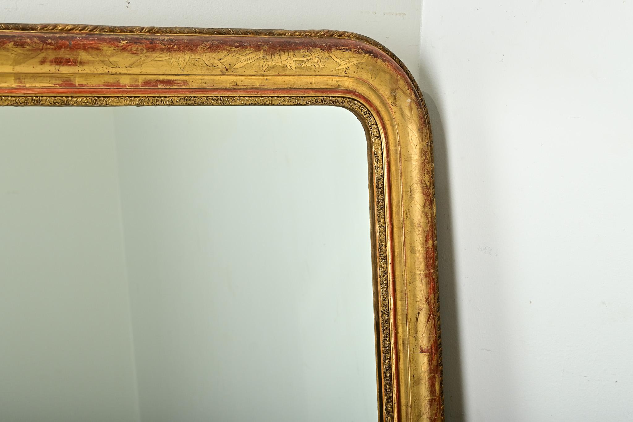 19th Century French Gold Gilt Louis Philippe Mantel Mirror