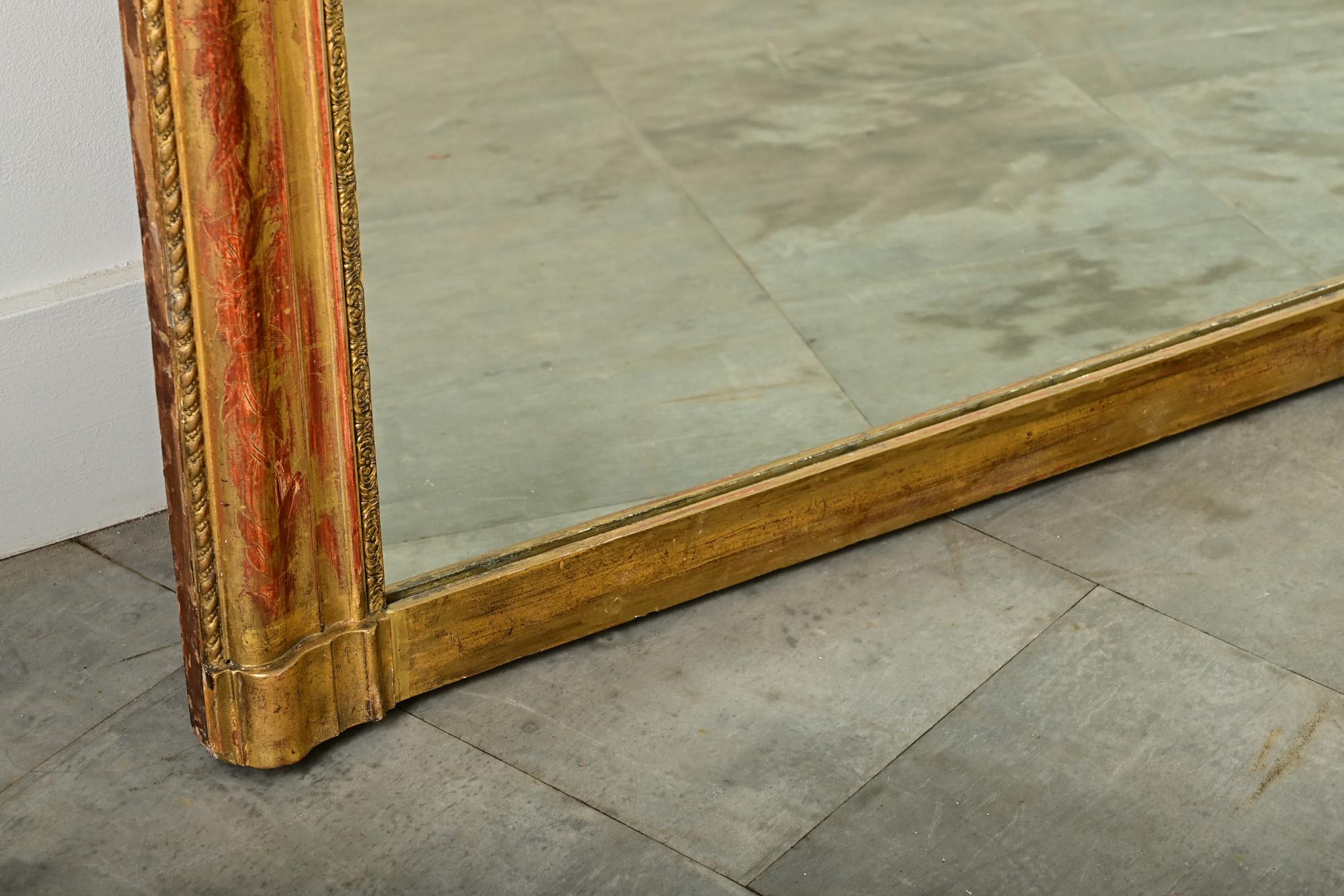 French Gold Gilt Louis Philippe Mantel Mirror 1