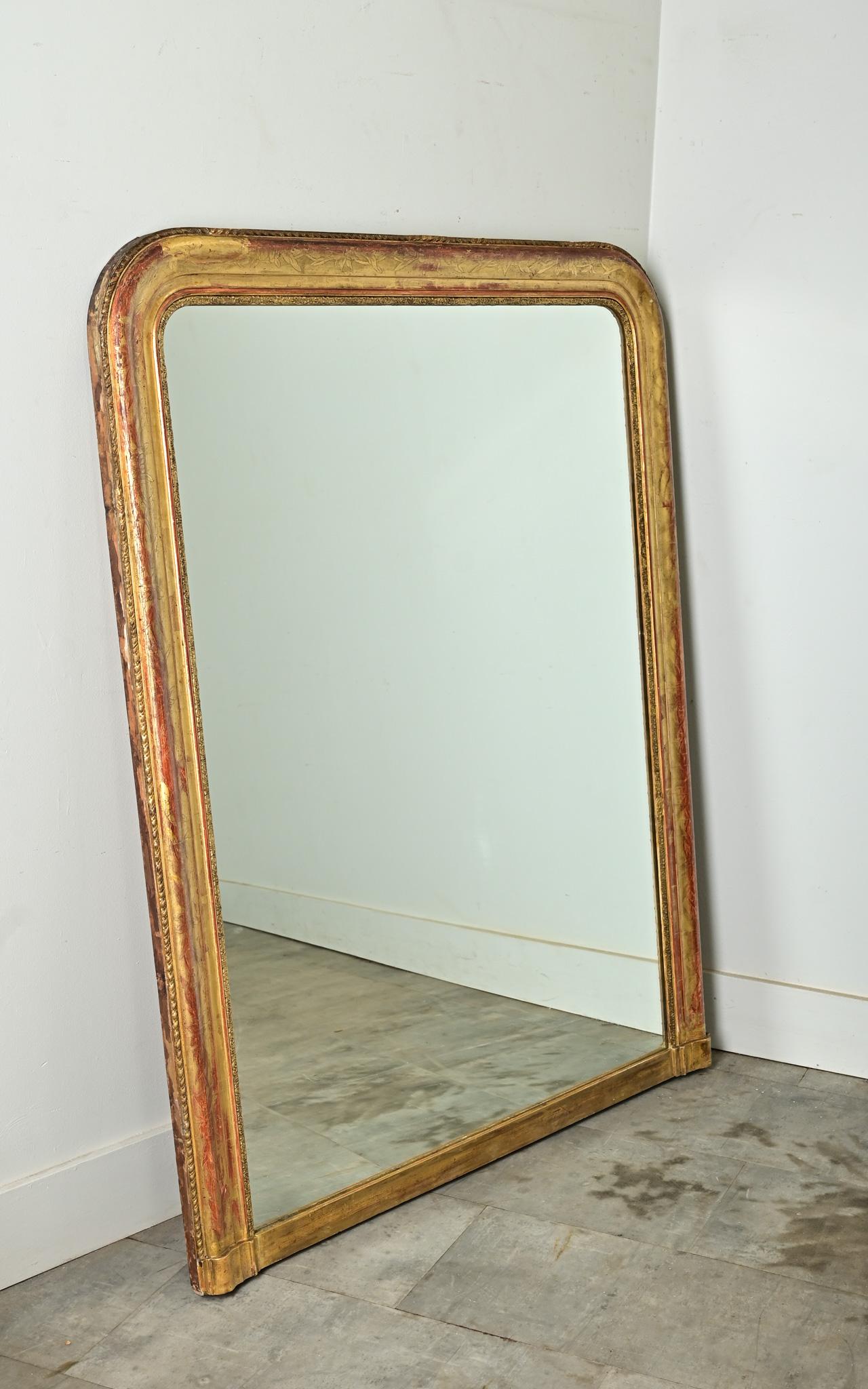 French Gold Gilt Louis Philippe Mantel Mirror 2
