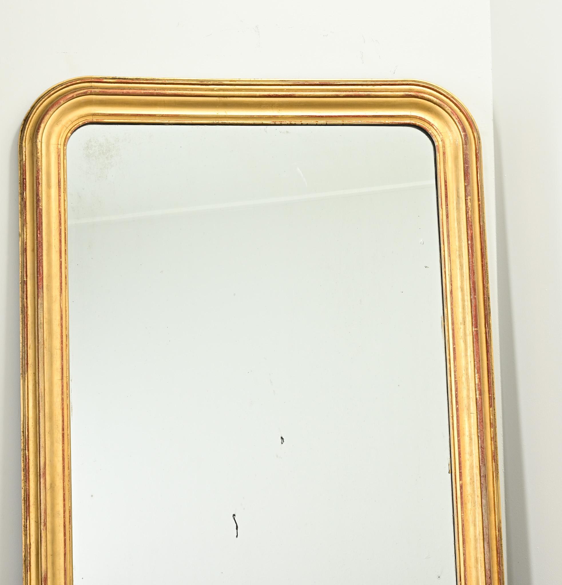 19th Century French Gold Gilt Louis Philippe Mirror For Sale
