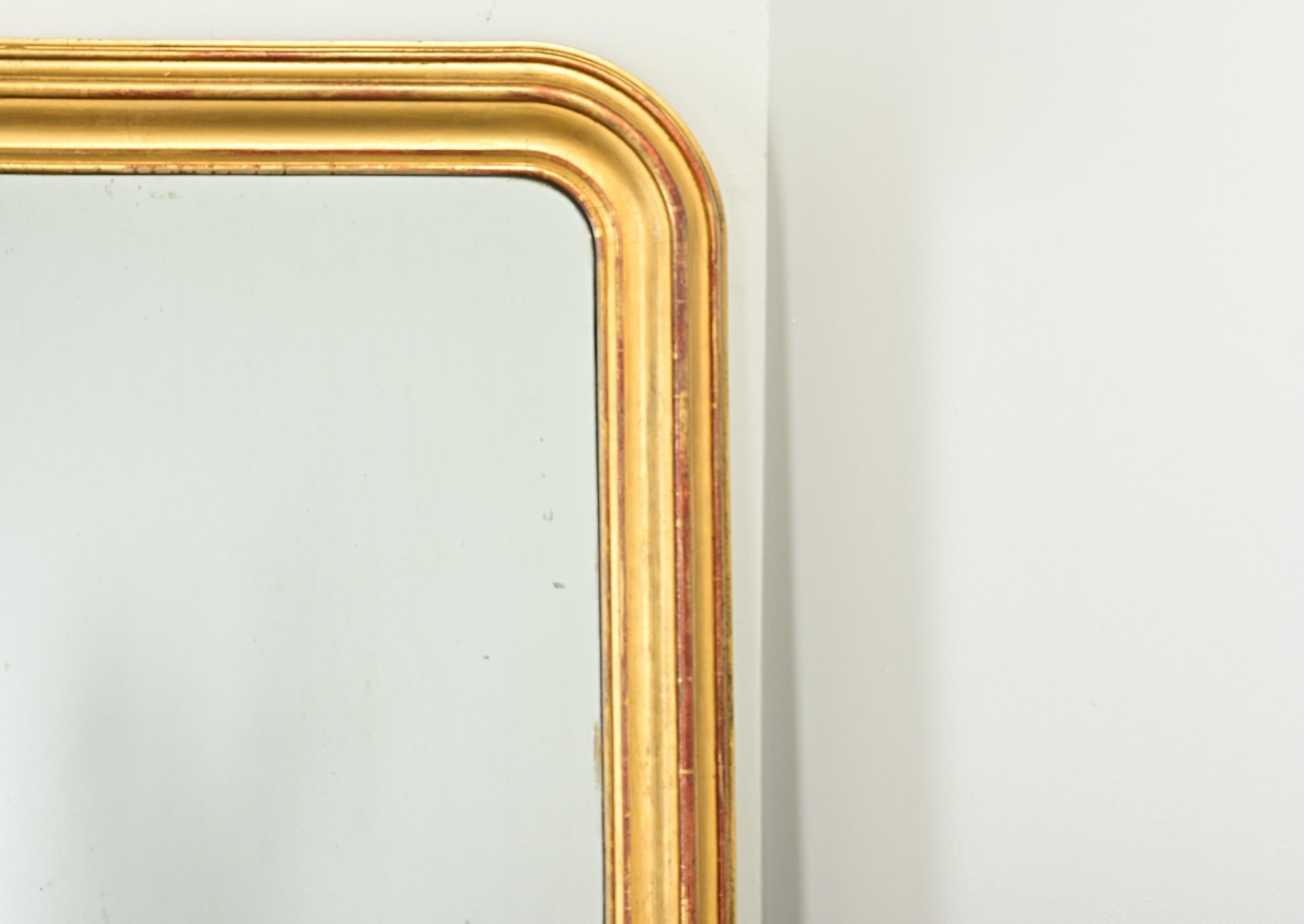 Giltwood French Gold Gilt Louis Philippe Mirror For Sale