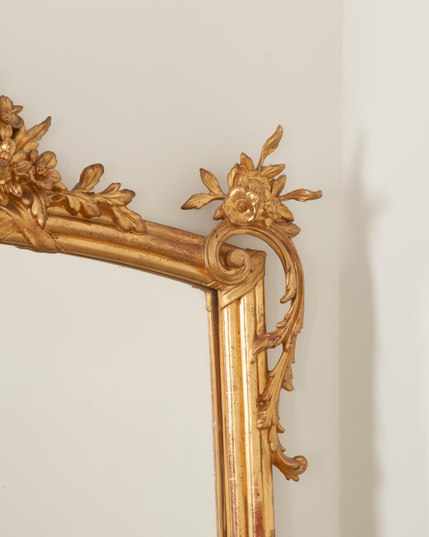 antique gold mantle mirror