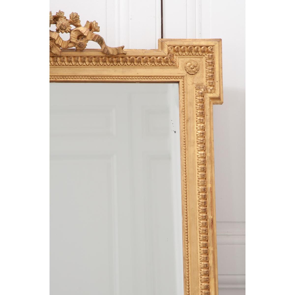 19th Century French Gold Gilt Louis XVI Style Mirror