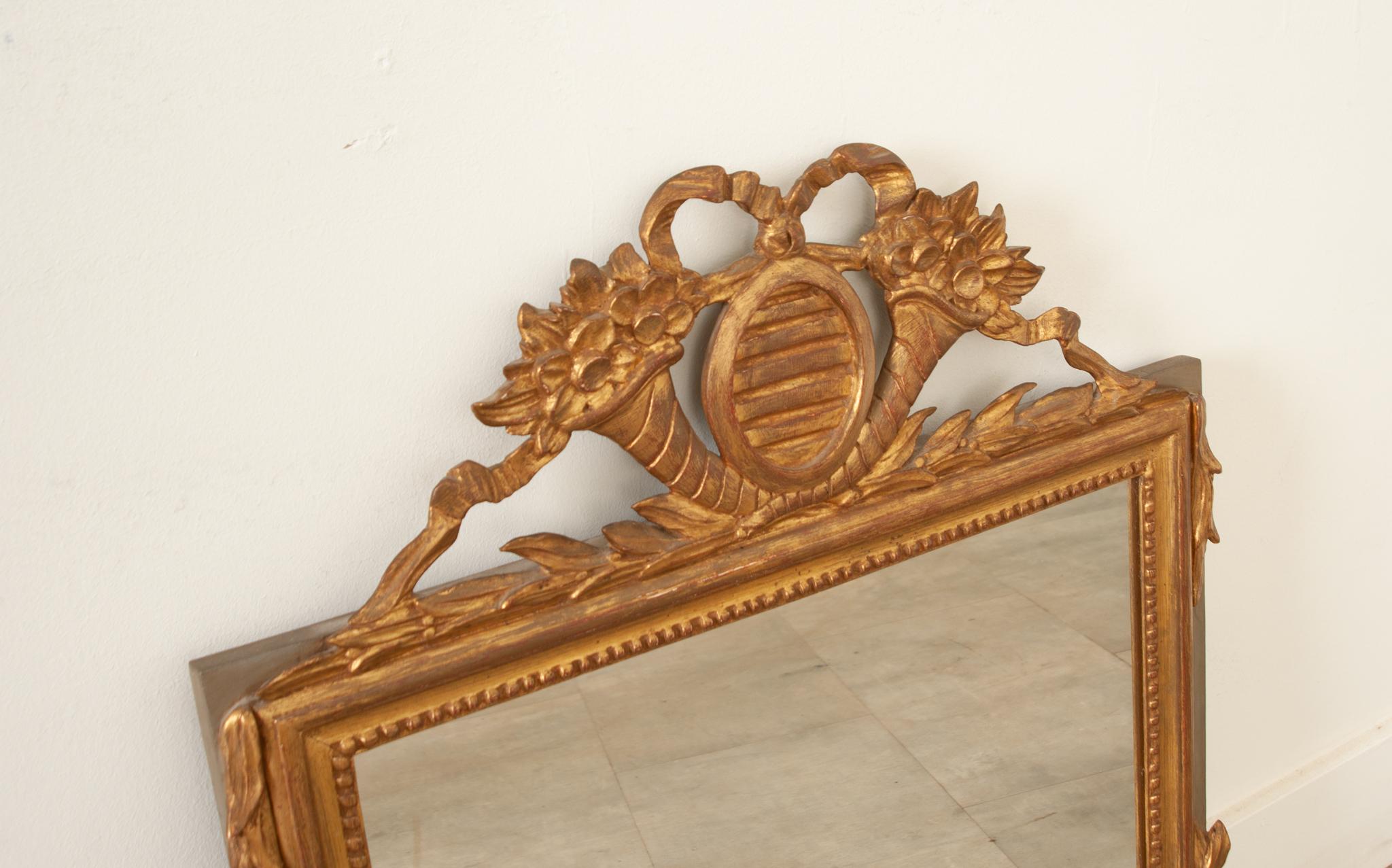 French Gold Gilt Louis XVI Style Mirror For Sale 3