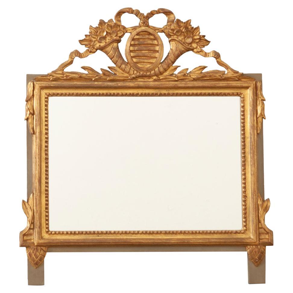 French Gold Gilt Louis XVI Style Mirror For Sale