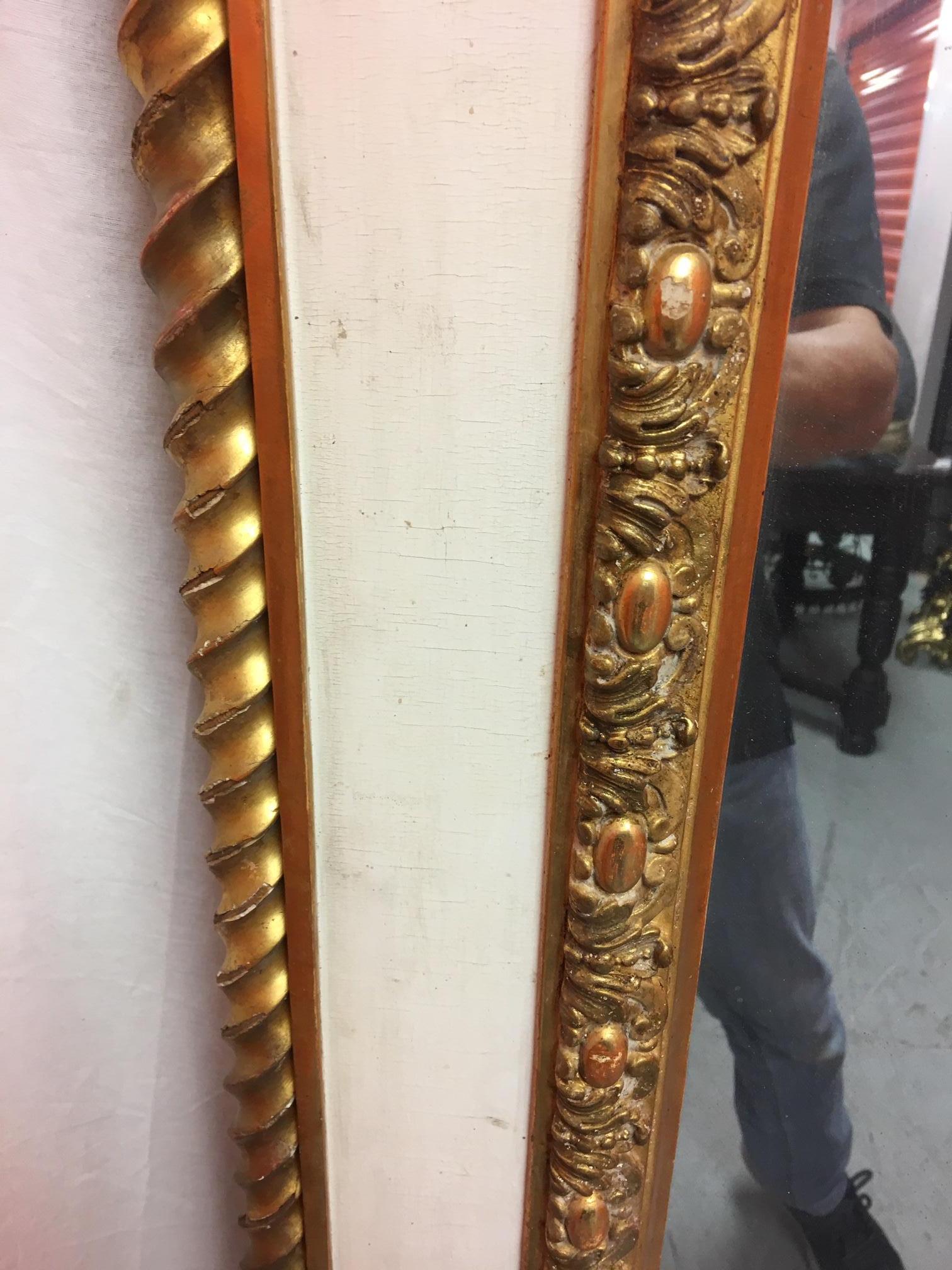 French Gold Leaf and Cream Color Mirror, circa 1890 1