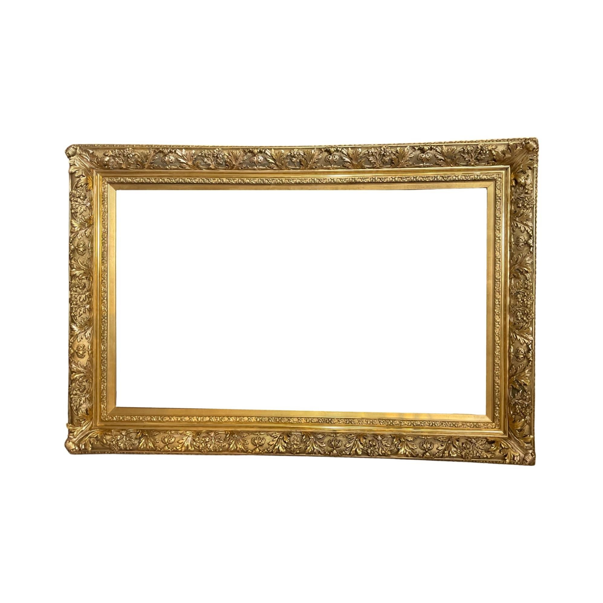 French Gold Leaf Frame In Good Condition In Dallas, TX