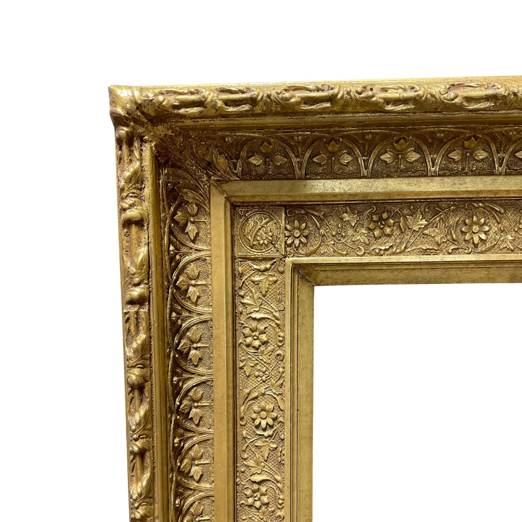 French Gold Leaf Framed Painting For Sale 1