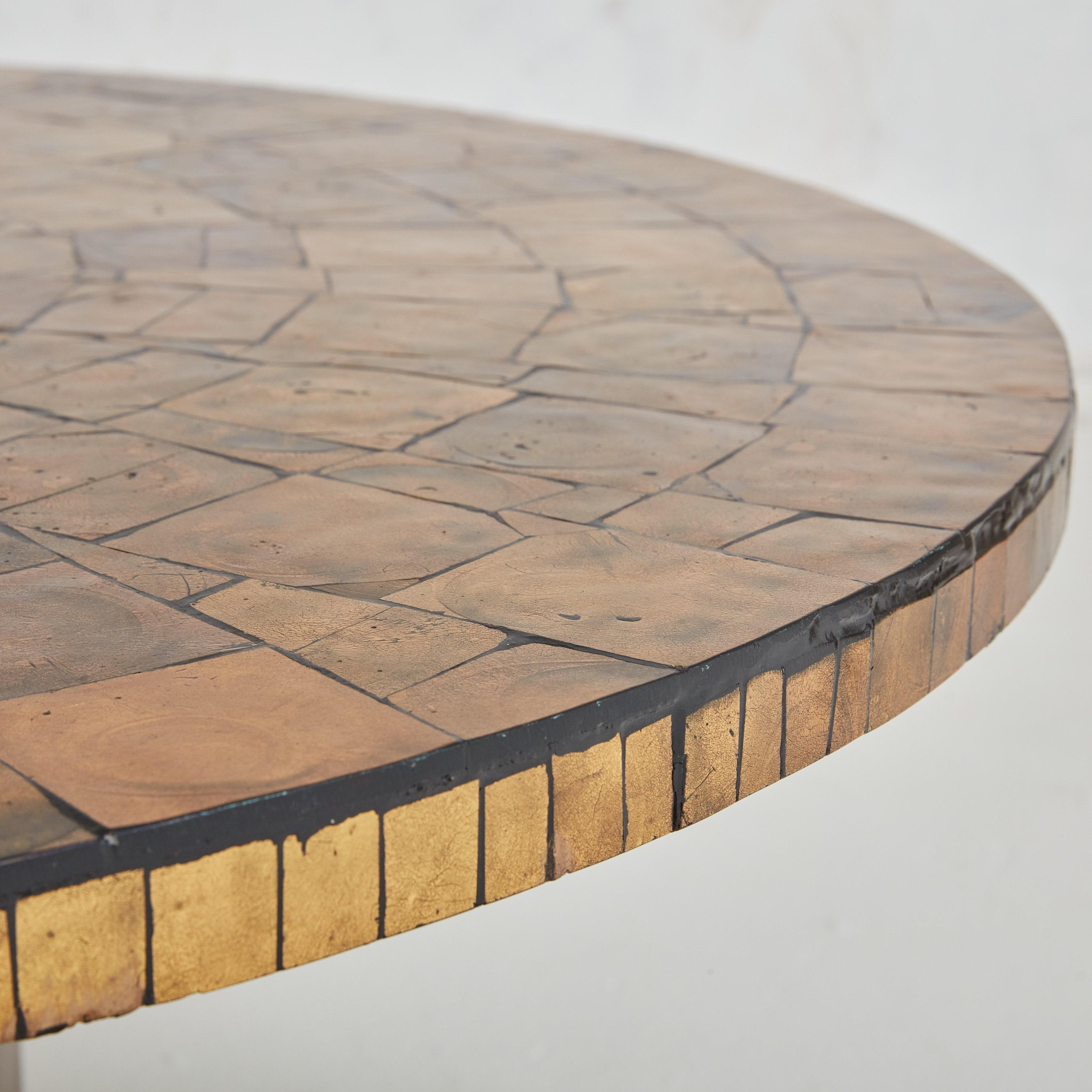 Moderne Table basse française avec base en bois, années 1970 en vente