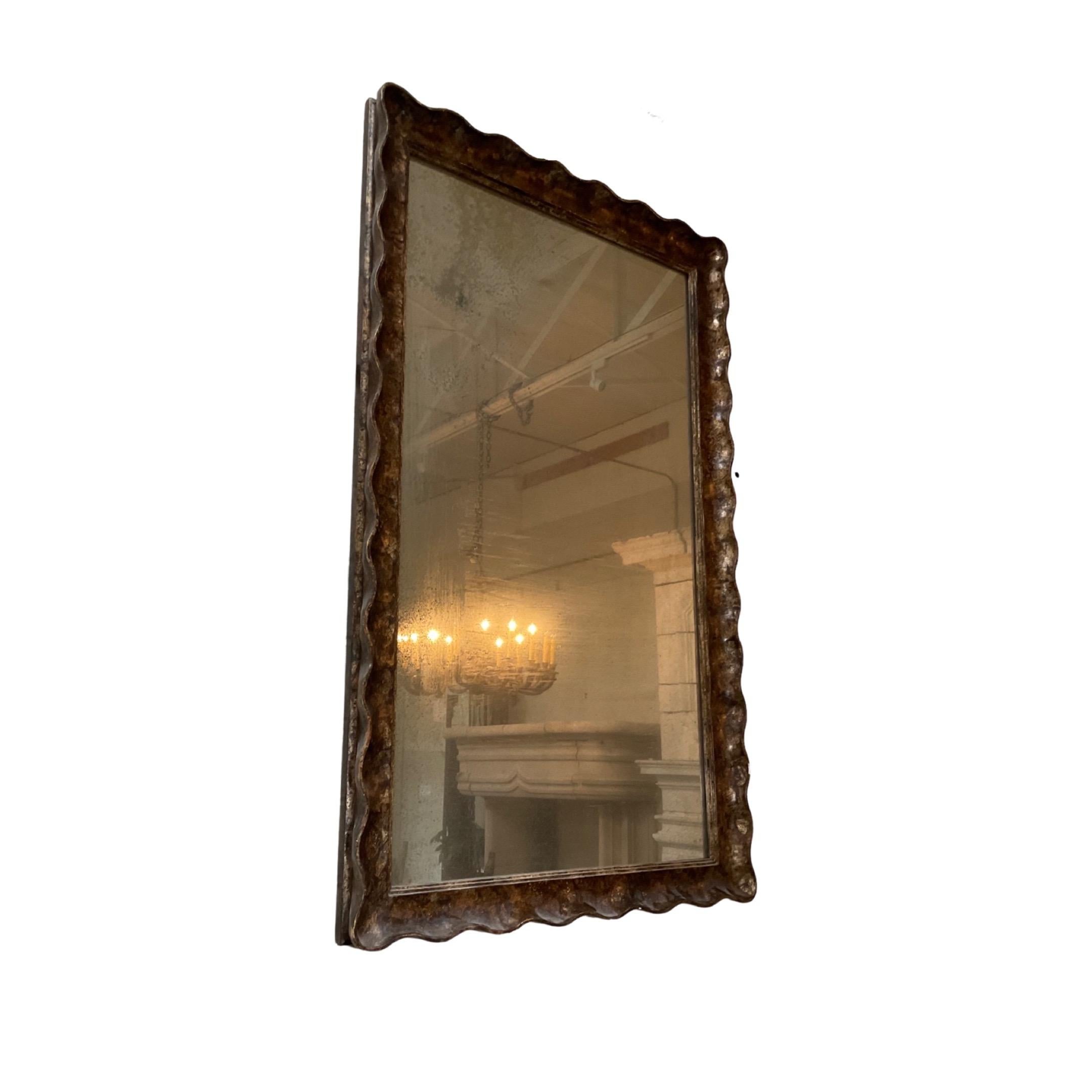 French Gold Leaf Mirror In Good Condition In Dallas, TX