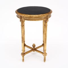 French Gold-Leafed Antique Gueridon
