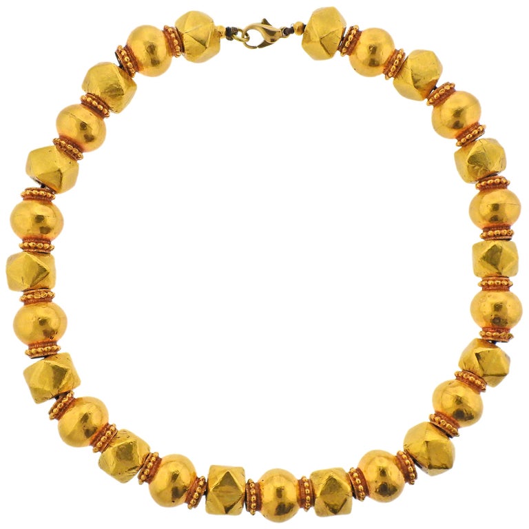 French Gold Necklace For Sale at 1stDibs