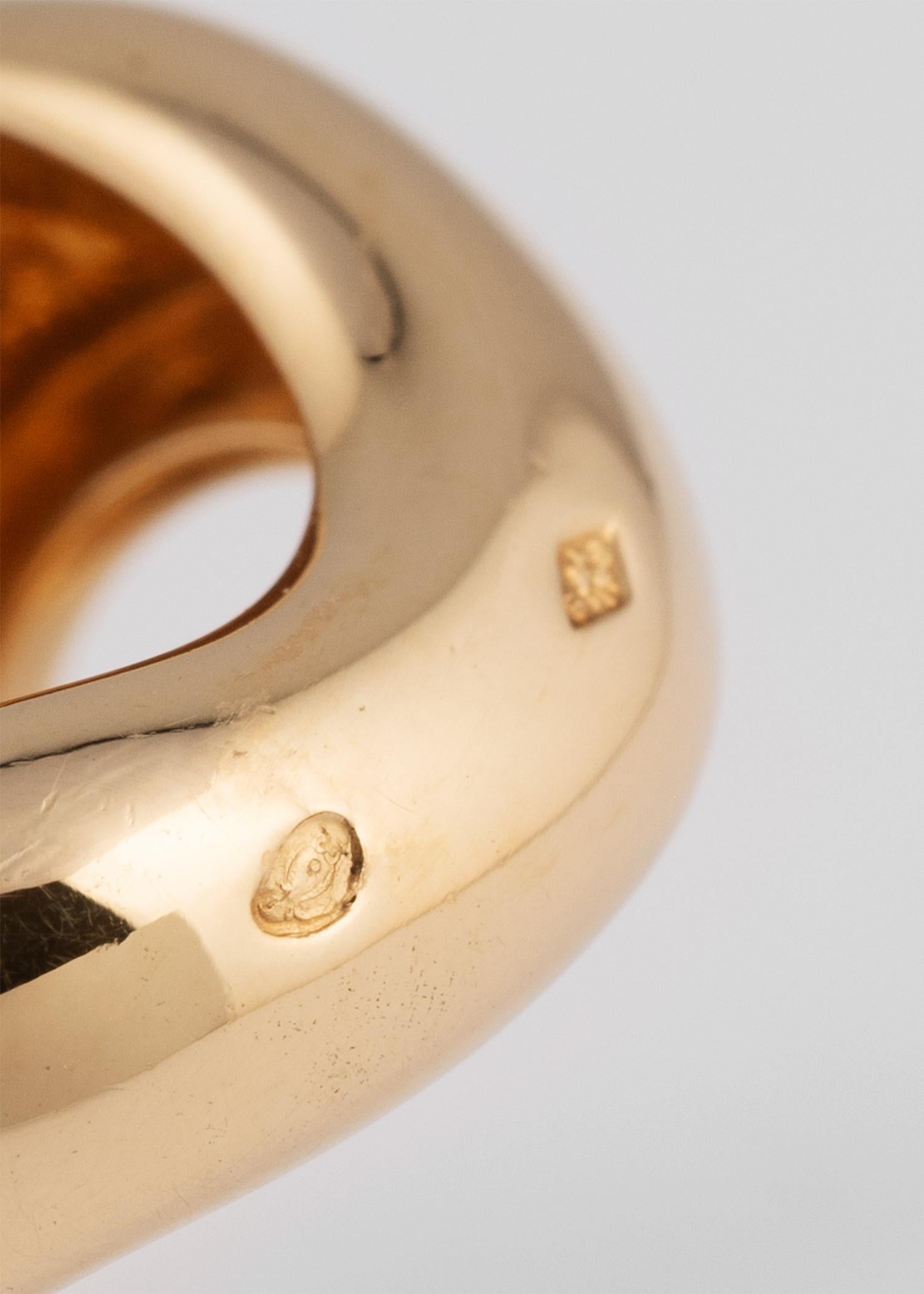 Modern French 18k Gold Ring by Fred, Paris