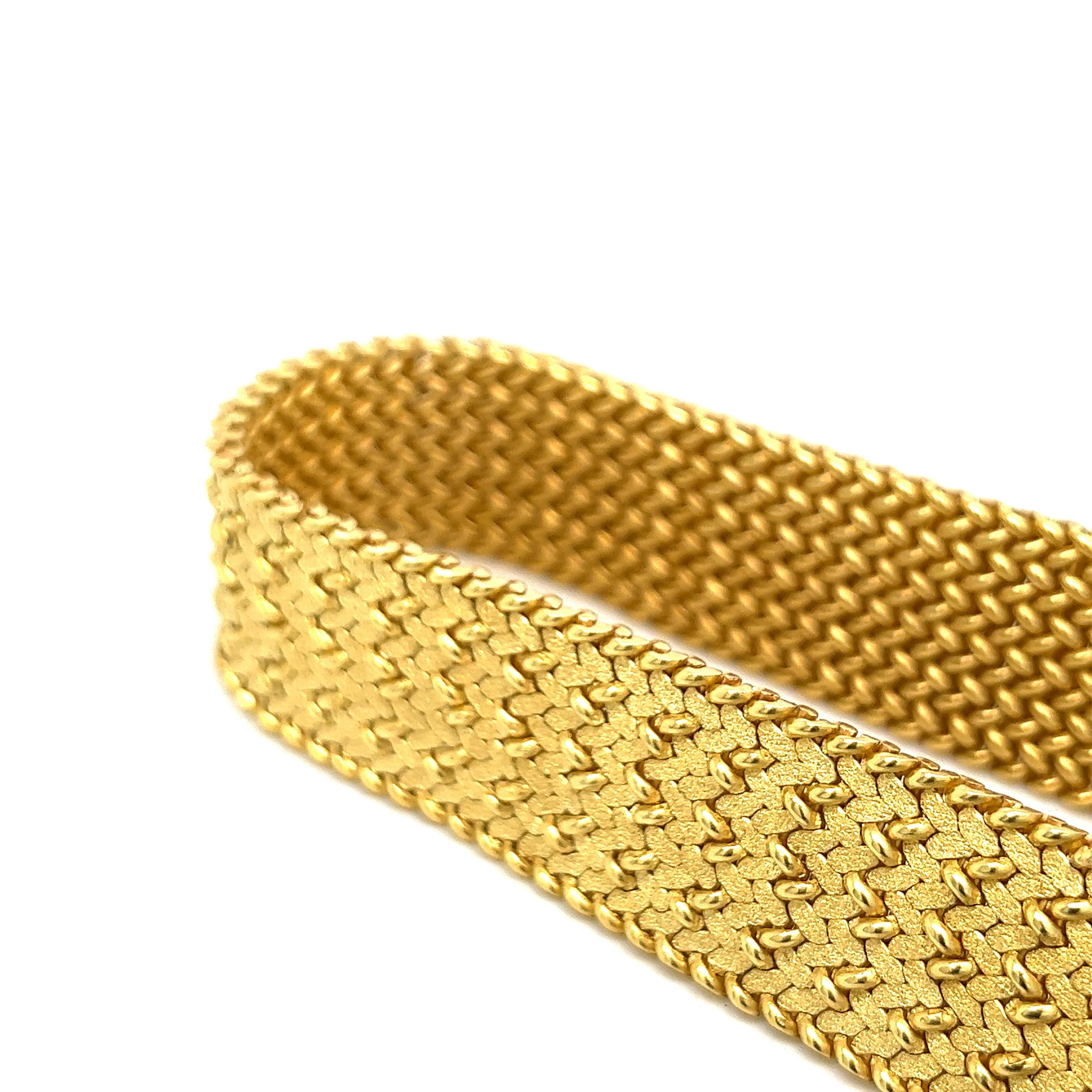 French Gold Strap Bracelet For Sale 2