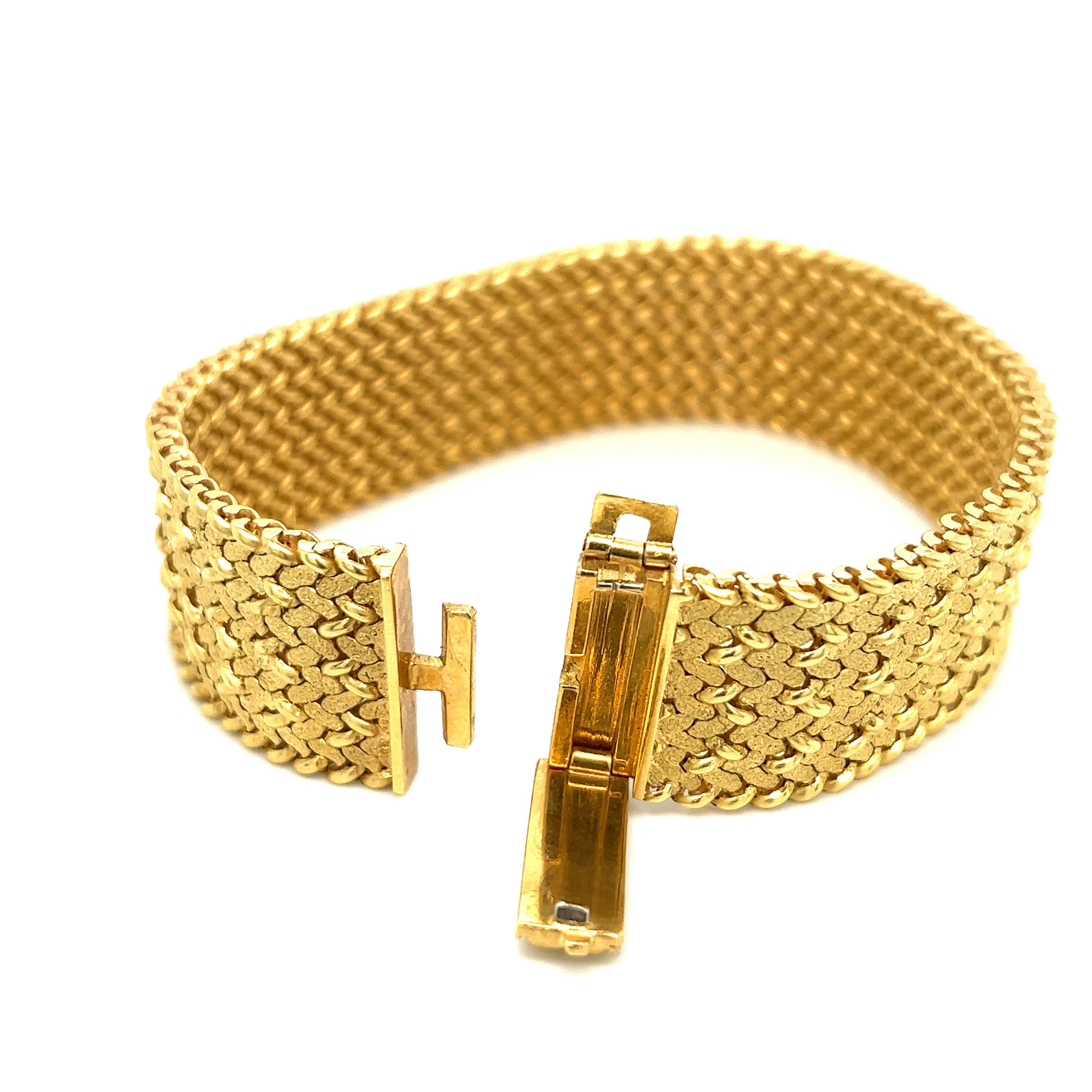 French Gold Strap Bracelet For Sale 3