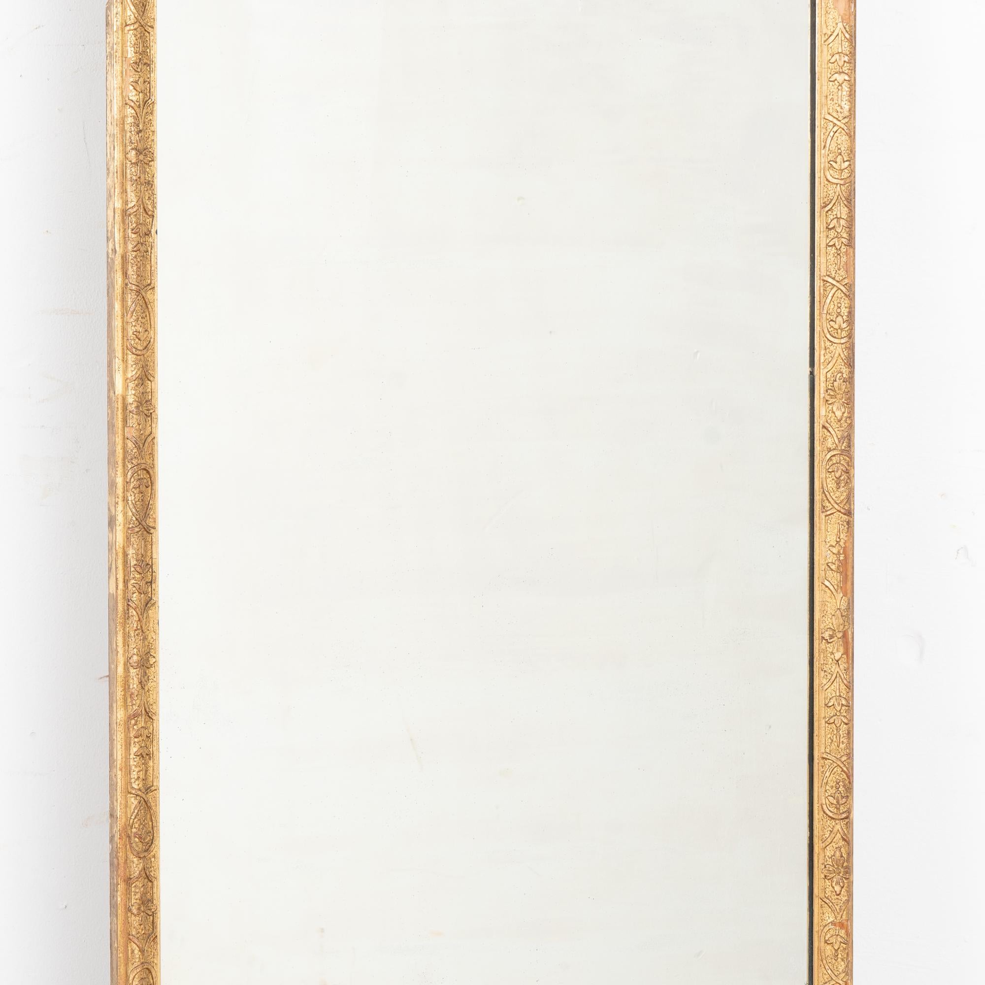 Miroir Trumeau en or avec fruits peints et perroquet, vers 1890 en vente 2