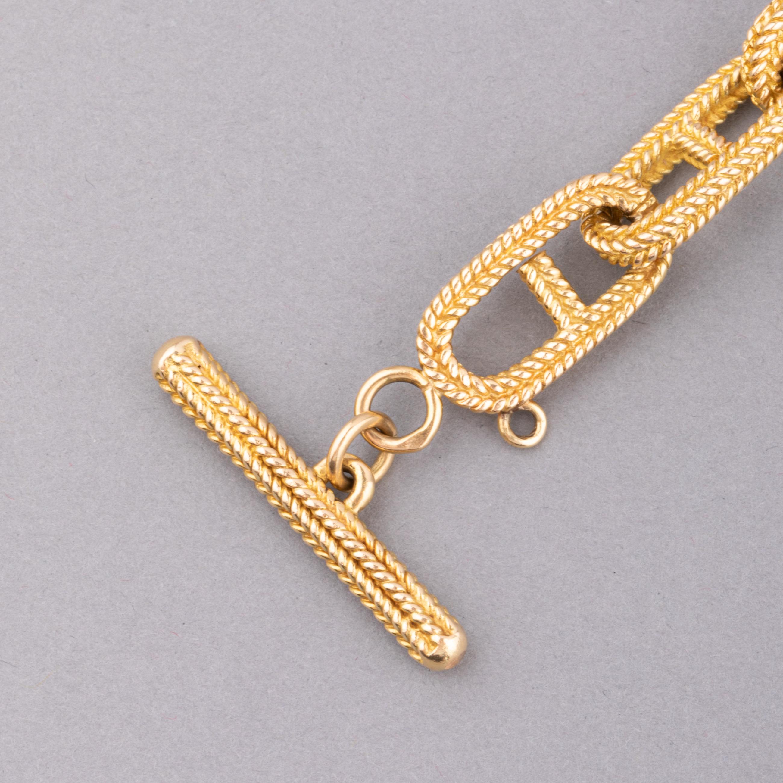 Gold-Vintage-Armband aus Gold im Zustand „Gut“ im Angebot in Saint-Ouen, FR