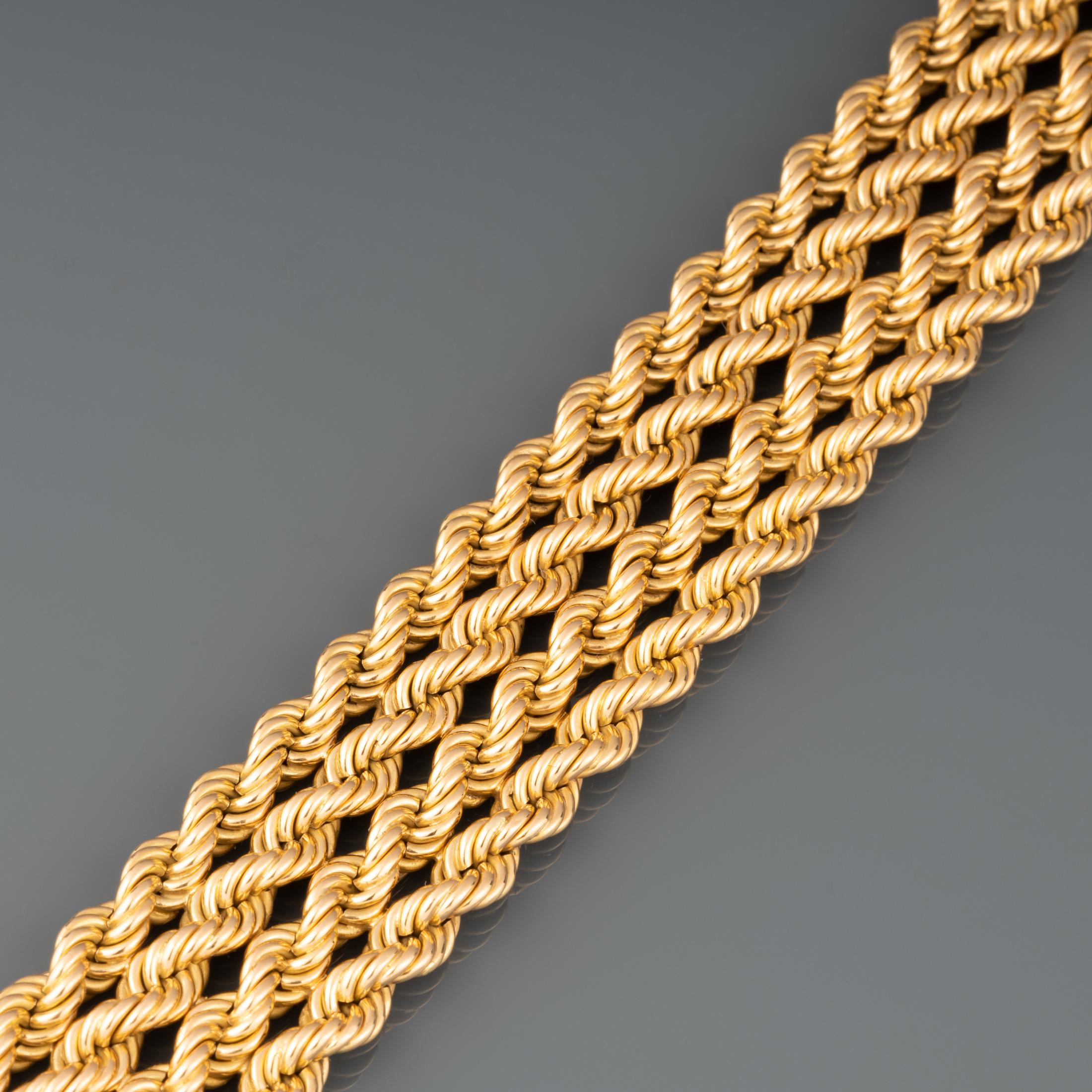 Französisches Vintage-Armband aus Gold im Angebot 1