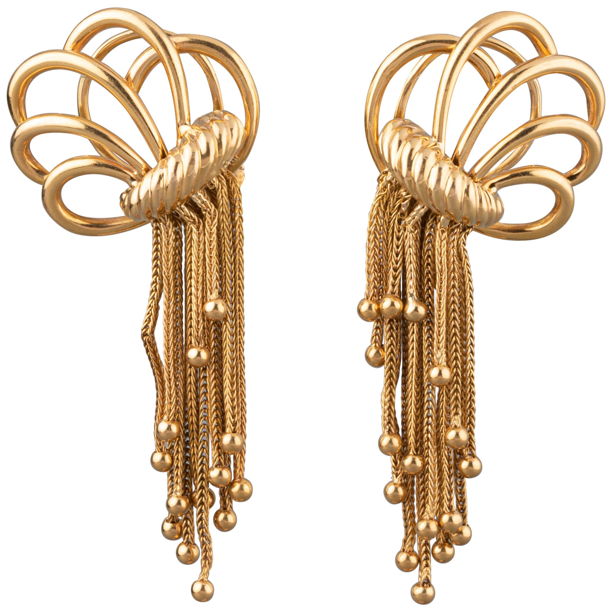 French Gold Vintage Earrings