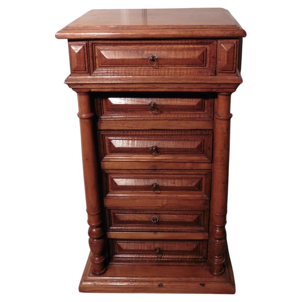 French Golden Oak Bedside Cabinet or Night Table     For Sale