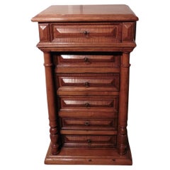 Antique French Golden Oak Bedside Cabinet or Night Table    