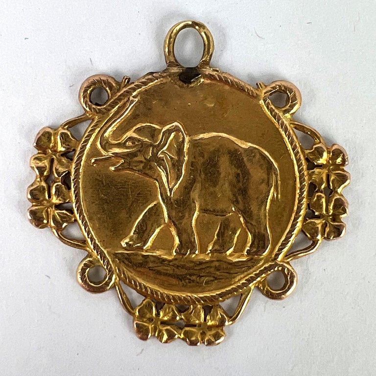 Pendentif éléphant En Or Jaune 18 Carats - Porte-bonheur Charm - Neuf Avec étiquettes - Bijou Précieux