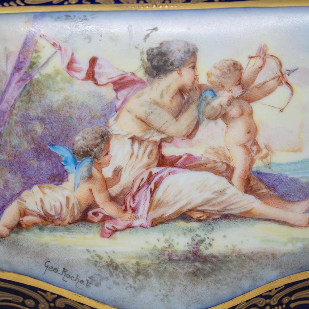 French Good Sized Sevres Porcelain Box For Sale 5