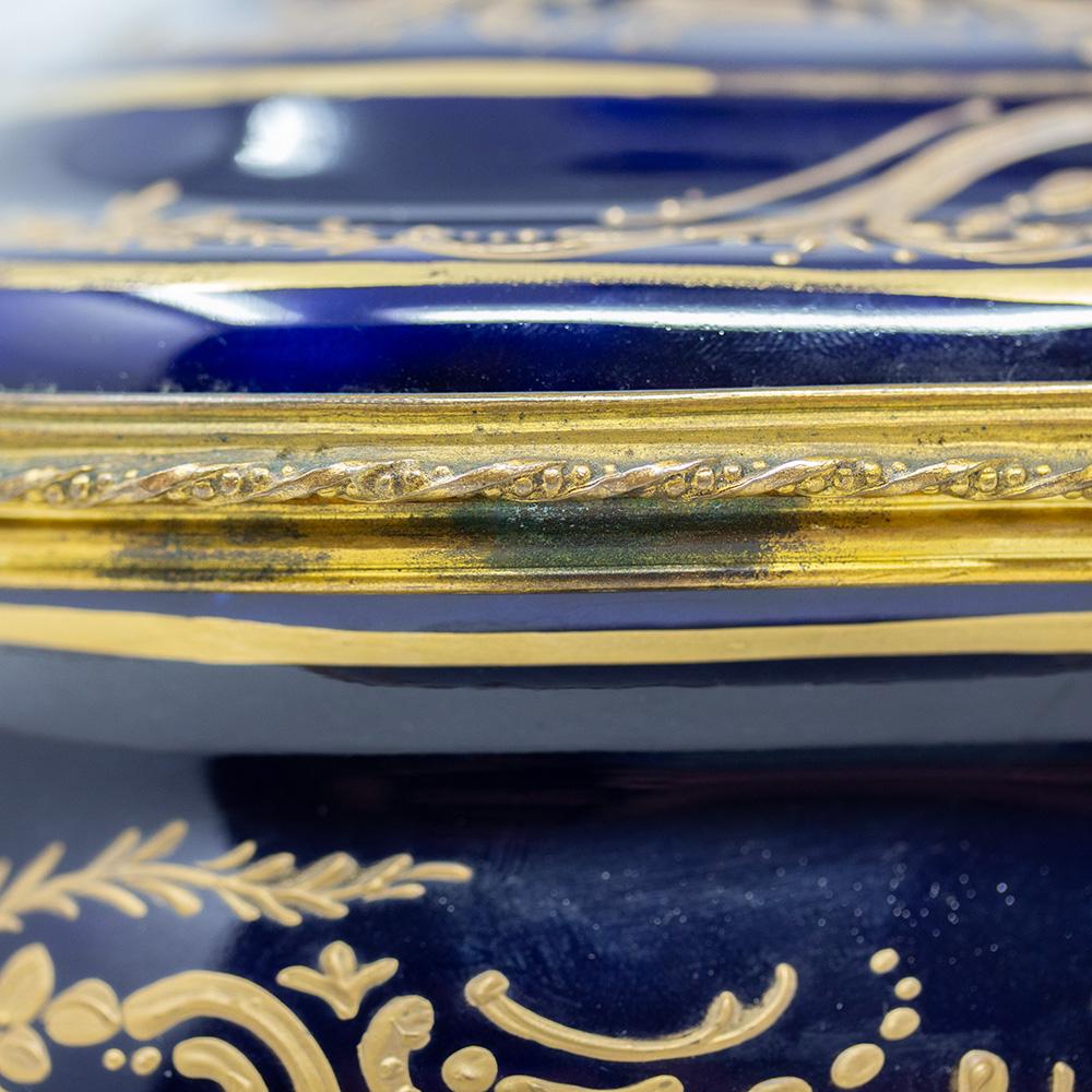 French Good Sized Sevres Porcelain Box For Sale 12