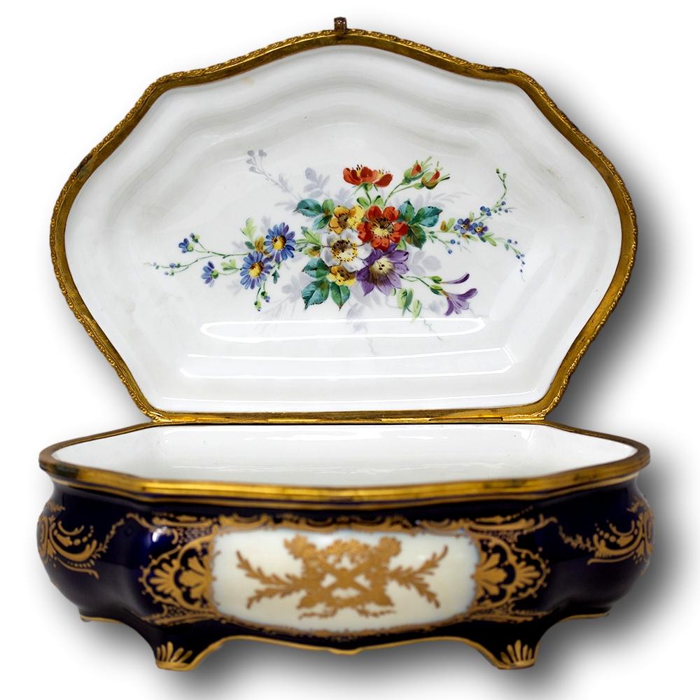 French Good Sized Sevres Porcelain Box For Sale 1