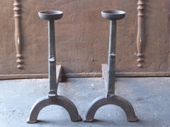 Französische gotische Feuerböcke oder Feuerböcke, 17.-18. Jahrhundert