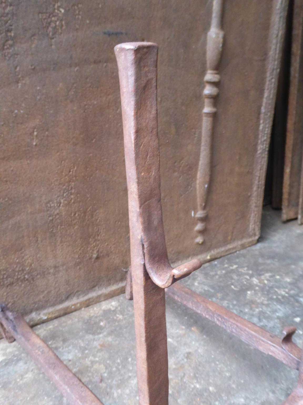 French Gothic Andirons or Firedogs, 17th Century For Sale 2