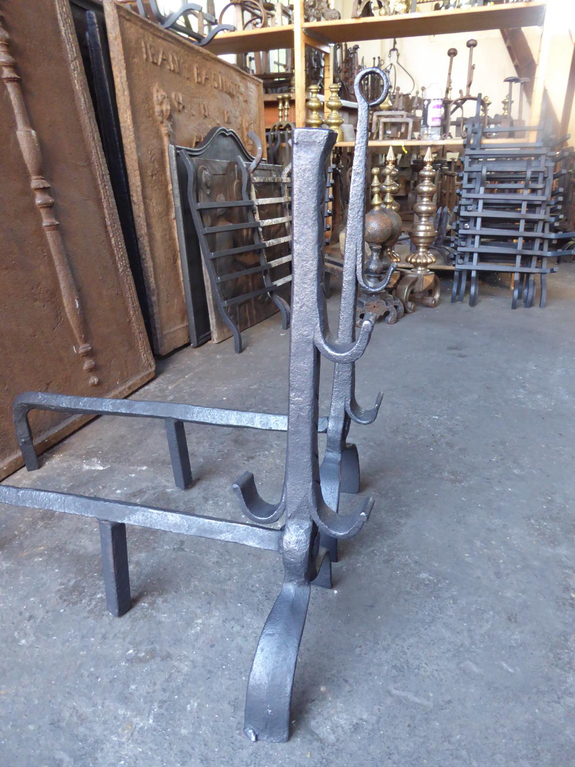 French Gothic Andirons or Firedogs, 17th Century For Sale 3